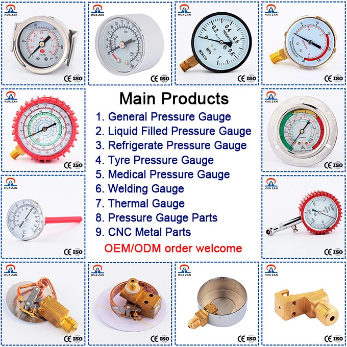 2.5 Inches General Pressure Gauges with Color Dial Gauge